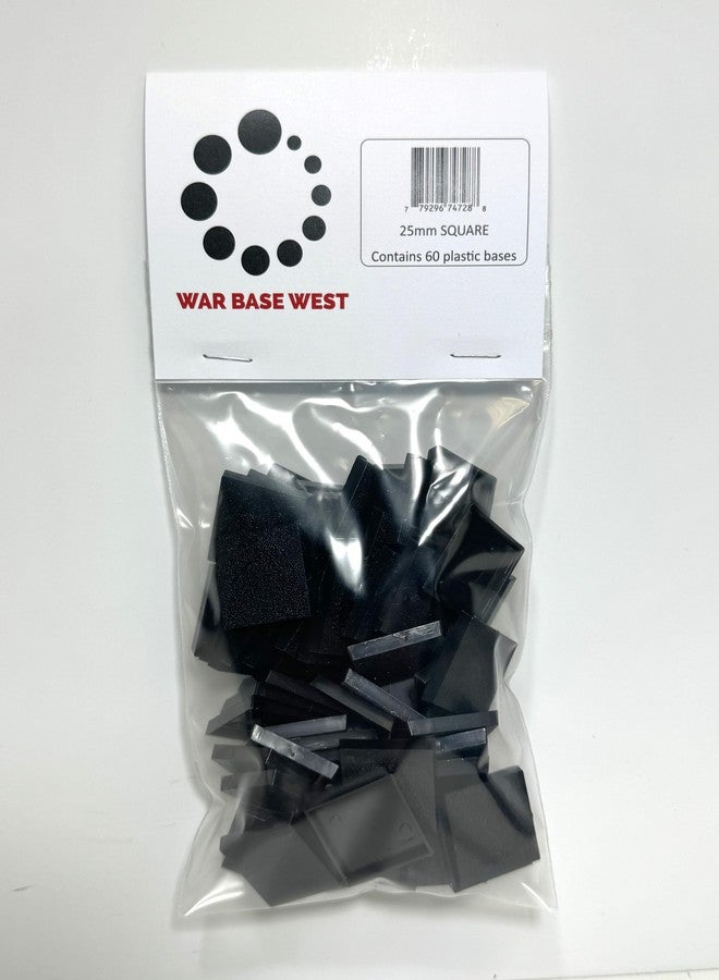 War Base West Lot of 60 Warhammer Fantasy 25mm Square Bases Saurus Orc Chaos Wargame Bitz - Image 1